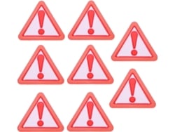 Juego de 8 triángulos reflectantes de advertencia para vehículos.