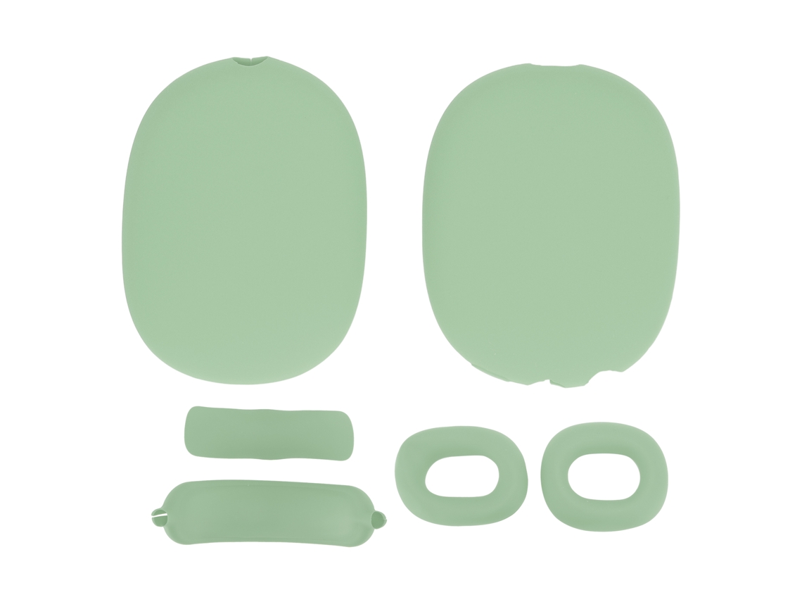 Kit De Funda Protectora De Silicona Para Auriculares Ios, Cubre La Oreja, Diadema, Acolchada, Verde.