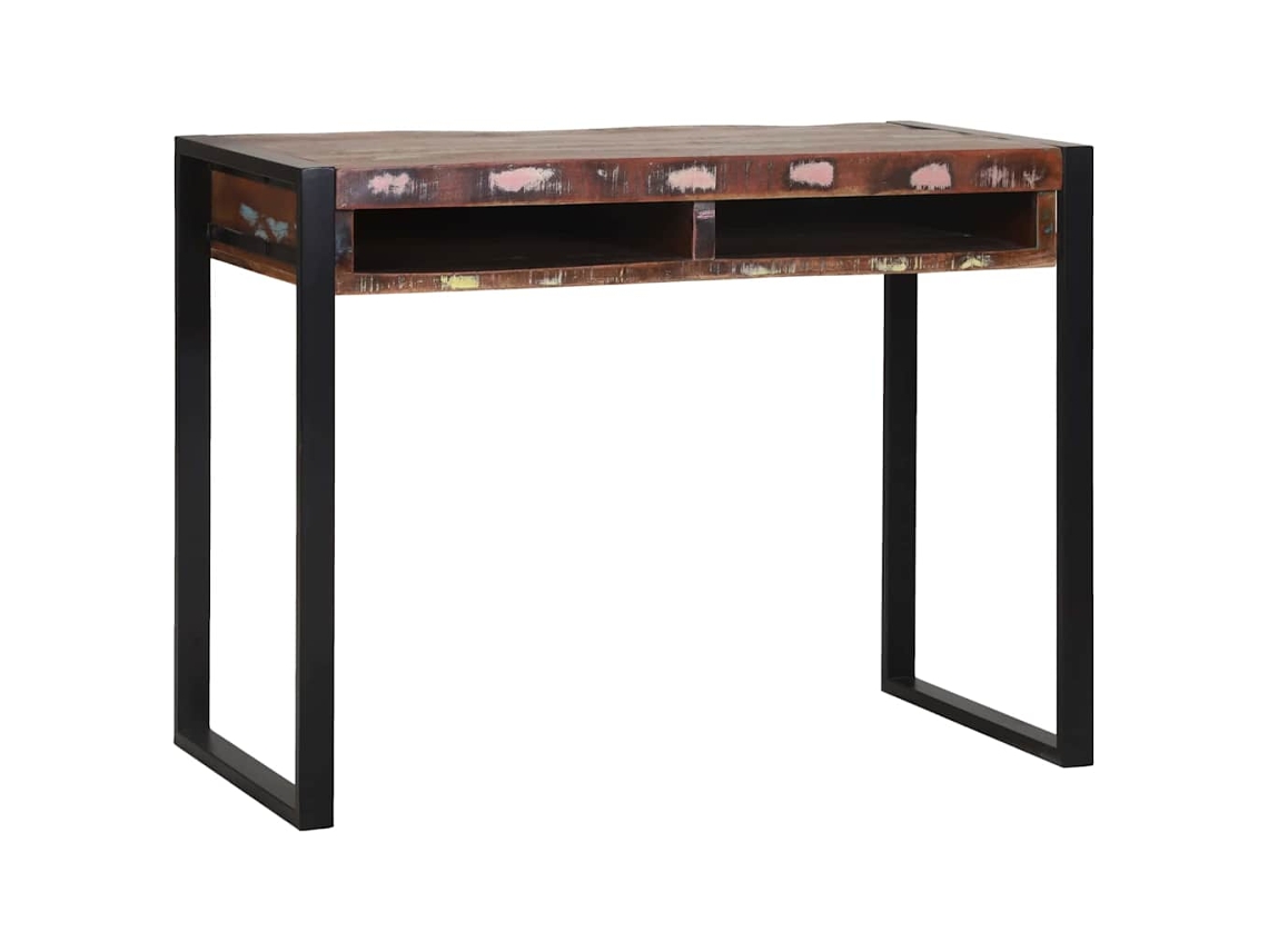 Mesa Tocador | Mesa De Vestidor Con Estante Multicolor Madera Maciza Recuperada