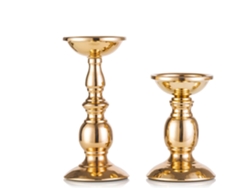 Candelabro de columna de hierro para decoración de mesa