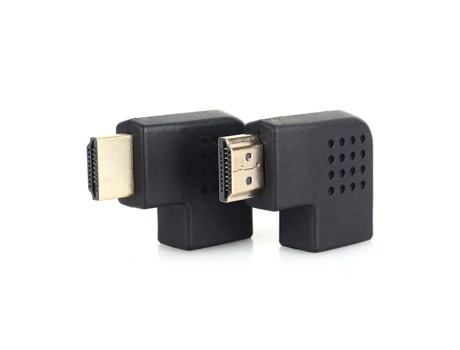 HURRISE Adaptadores HDMI 90 ángulo Izquierdo Macho a Hembra Adaptador acoplador HDMI Conector de extensión para HDTV
