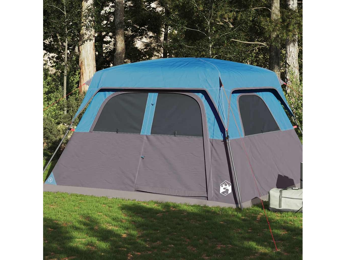 Tienda De Campaña Familiar Para 6 Personas Impermeable Azul