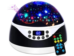 Luz Nocturna Con Música Y Temporizador Regalos De Cumpleaños Para Niñas Niños De 1 A 6 A 12 Años Lámpara De Proyección Con Control Yizhood