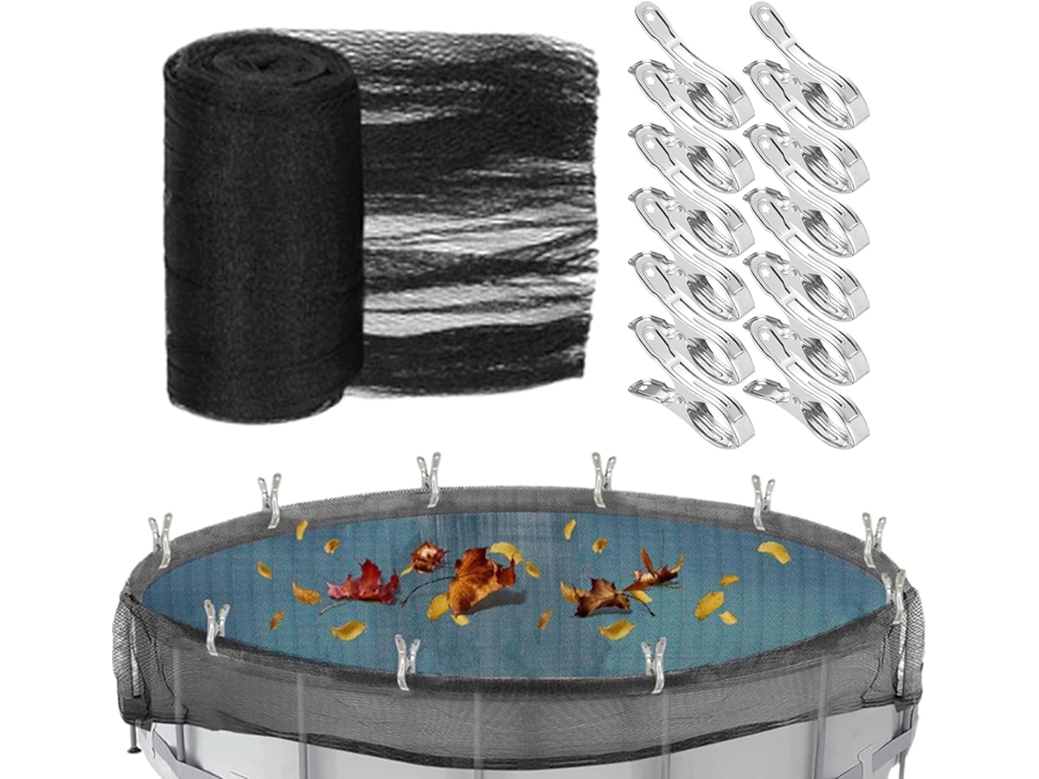 Cubierta Para Piscina, Red De Protección Con 12 Clips: Red Protectora Contra El Agua Y El Sol Para Mascotas Y Niños,