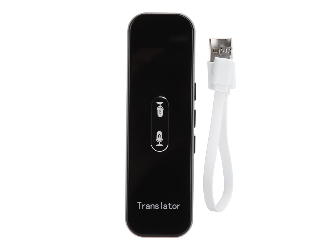 Tradutor Portátil Inteligente De Voz Bluetooth Para Viagem Negócios Aprendizagem Cinza Escuro