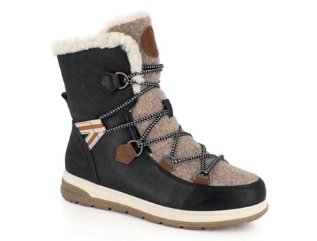 Botas de Nieve Ebelya Beige Negro EU 36 Mujer KIMBERFEEL