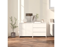 Aparadores de 2 piezas de madera procesada en blanco Dkd Home Decor