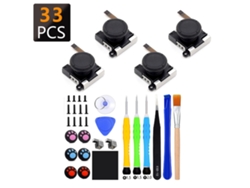 Kit De Herramientas De Reparación De Controladores Joycon De 33 Piezas Para Reemplazo De Joystick De Switch