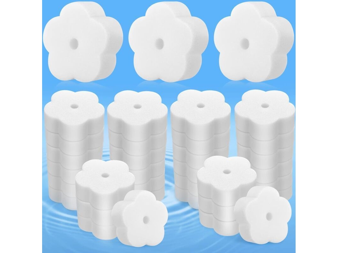 40 Esponjas Absorbentes De Aceite Con Forma De Flor Para Piscinas, Spas Y Jacuzzis.