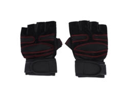 Guantes de levantamiento de pesas para gimnasio, puños ajustables, para ejercicio, fitness, deportes, color negro, talla XL