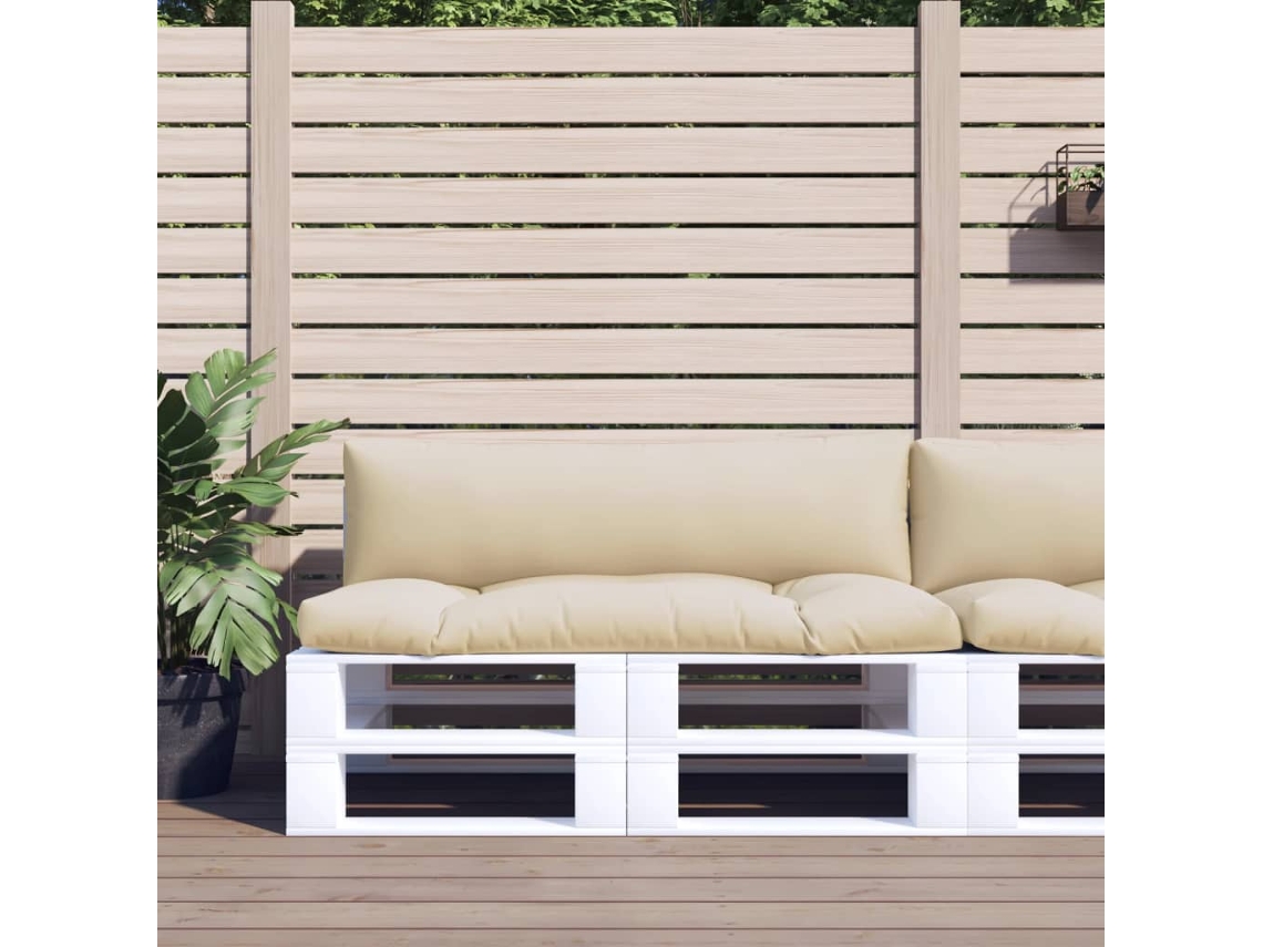 Cojines de palets, 2 unidades, tela beige HARLANV1