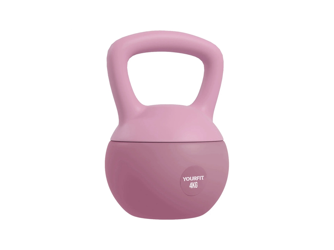 KETTLEBELL ROSA 4KG PVC YOURFIT