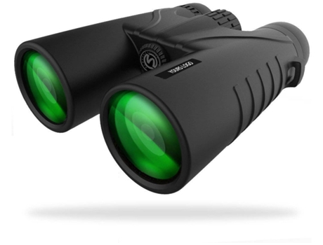 Prismáticos ENKERS Potente adulto Slopehill 12X42 compacto con lente FMC antivaho impermeable visión nocturna - negro