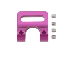 Guía de cable modular ajustable de aluminio color púrpura para vehículos RC a escala 1/10 con parachoques tubulares.