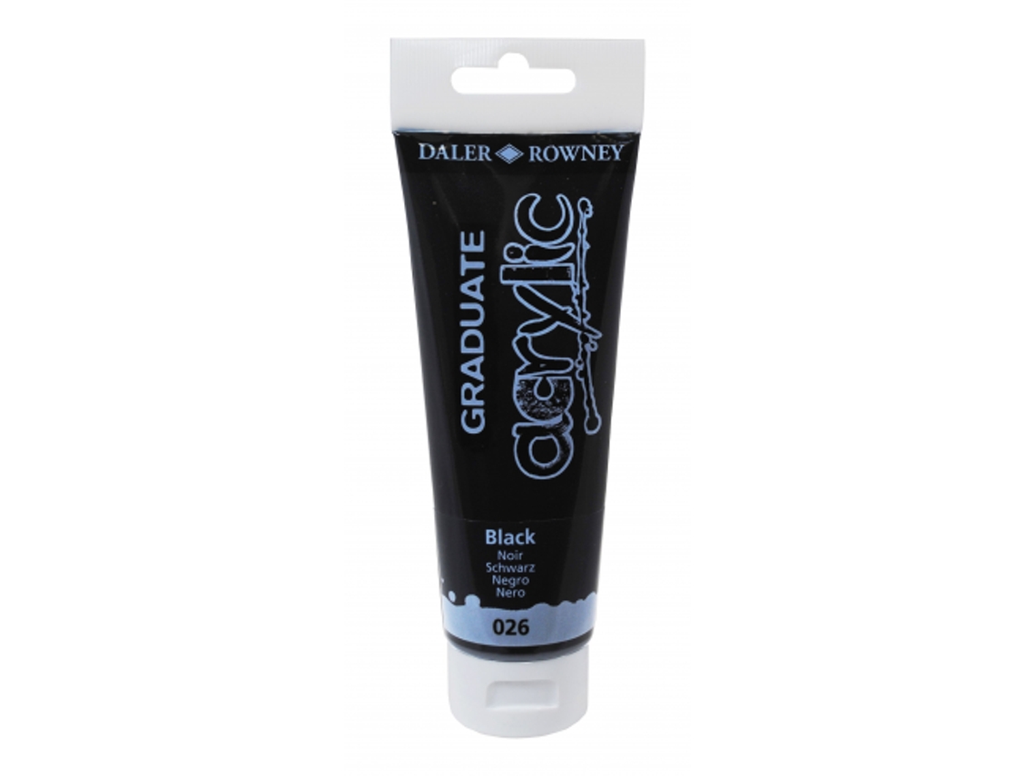 Pintura Acrilica Graduate Daler Rowny 120 Ml (026 Black / Negro)