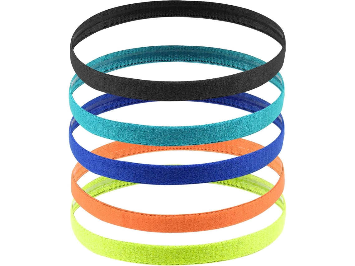 Diadema deportiva para niños - 5 piezas - Diadema deportiva elástica - Antideslizante - Diadema