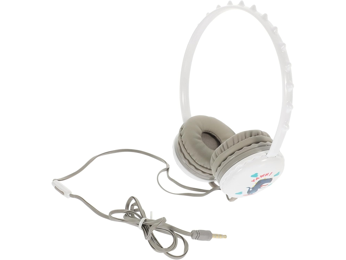Casque Audio Garçon Et Filles Filaire Cartoon Fille Confortable Léger Design Mignon Blanc Pour