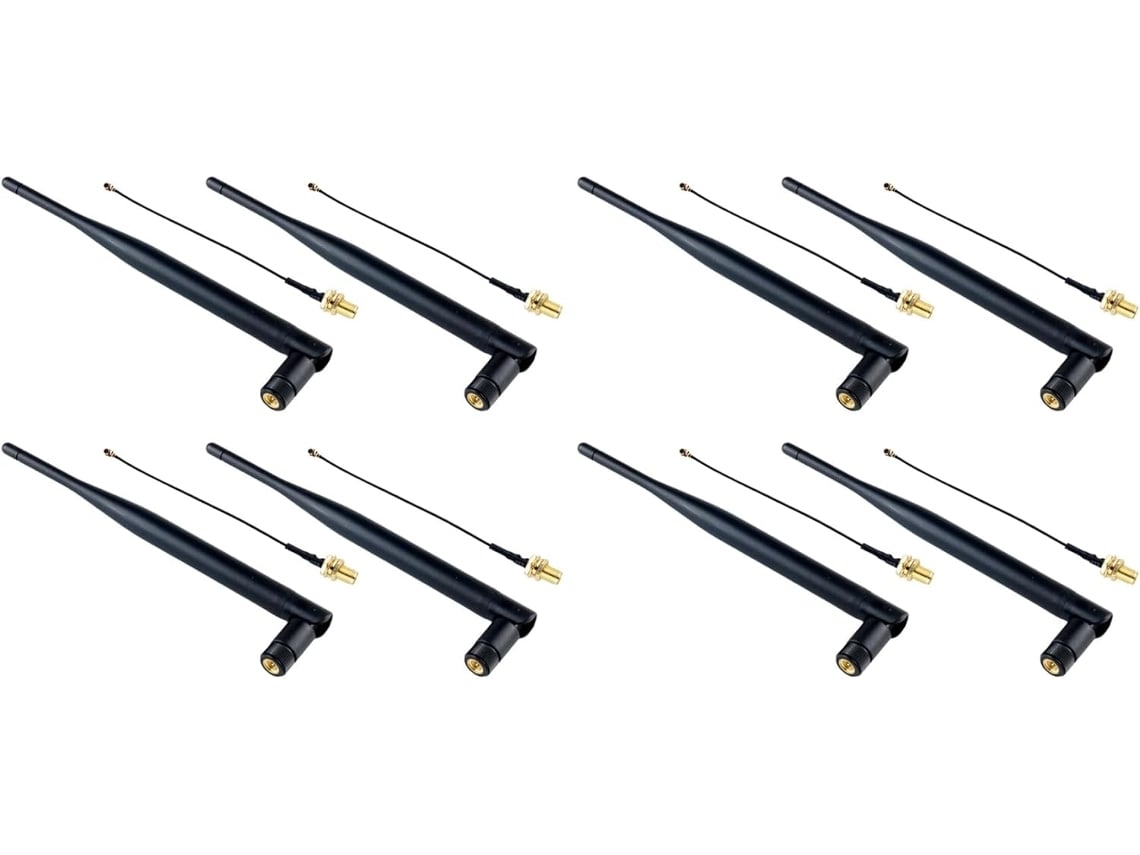 Antena Lora Omnidireccional De 8 Antenas, 868 Mhz, 5 Dbi, Conector Sma Macho Con Cable De Extensión.
