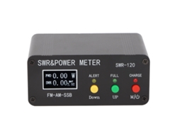Medidor de onda estacionaria SWR 120, 1,8 MHz-50 MHz, 120 W, pantalla digital, FM, AM, CW, SSB, medidor de potencia SWR, color negro