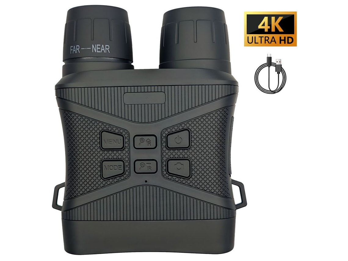 Gafas de visión nocturna 4K HD con infrarrojos, binoculares con zoom digital 5x y pantalla de 3 pulgadas Ikikso (negro)