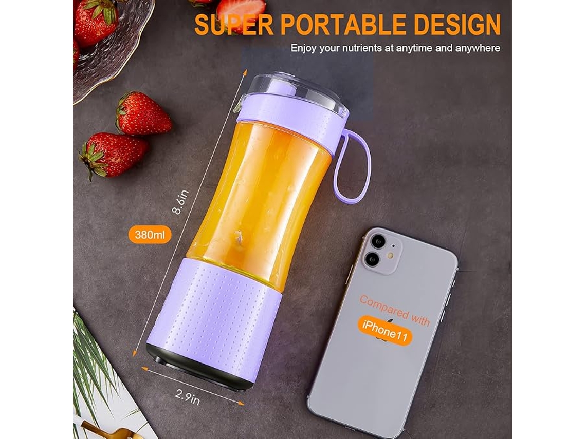 Licuadora portátil mini Henten Home a batería para batidos y licuados