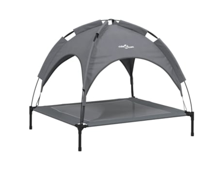 Cama para perros con dosel antracita VIDAXL tela oxford y acero