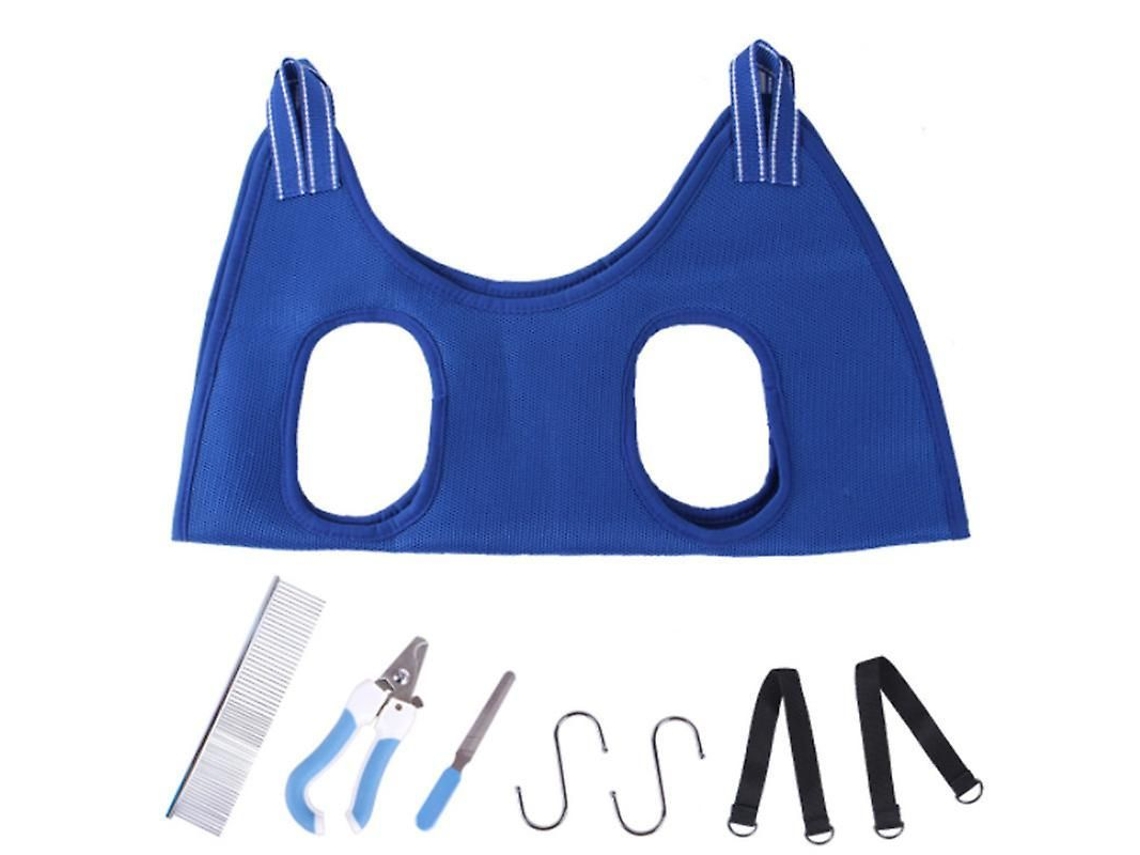 Rede de tosa para cães Fasst Mimigo com kit para unhas: cortador de unhas, lixa, lixa de unha, pente e arnês respirável.