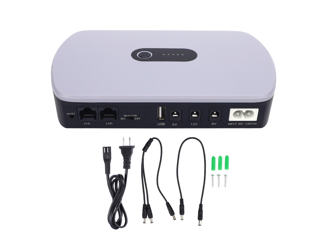 Fuente De Alimentación Ups De 10400 Mah, Respaldo Ininterrumpido Para Router, Módem, Cámara, Enchufe Estadounidense, 100-240 V
