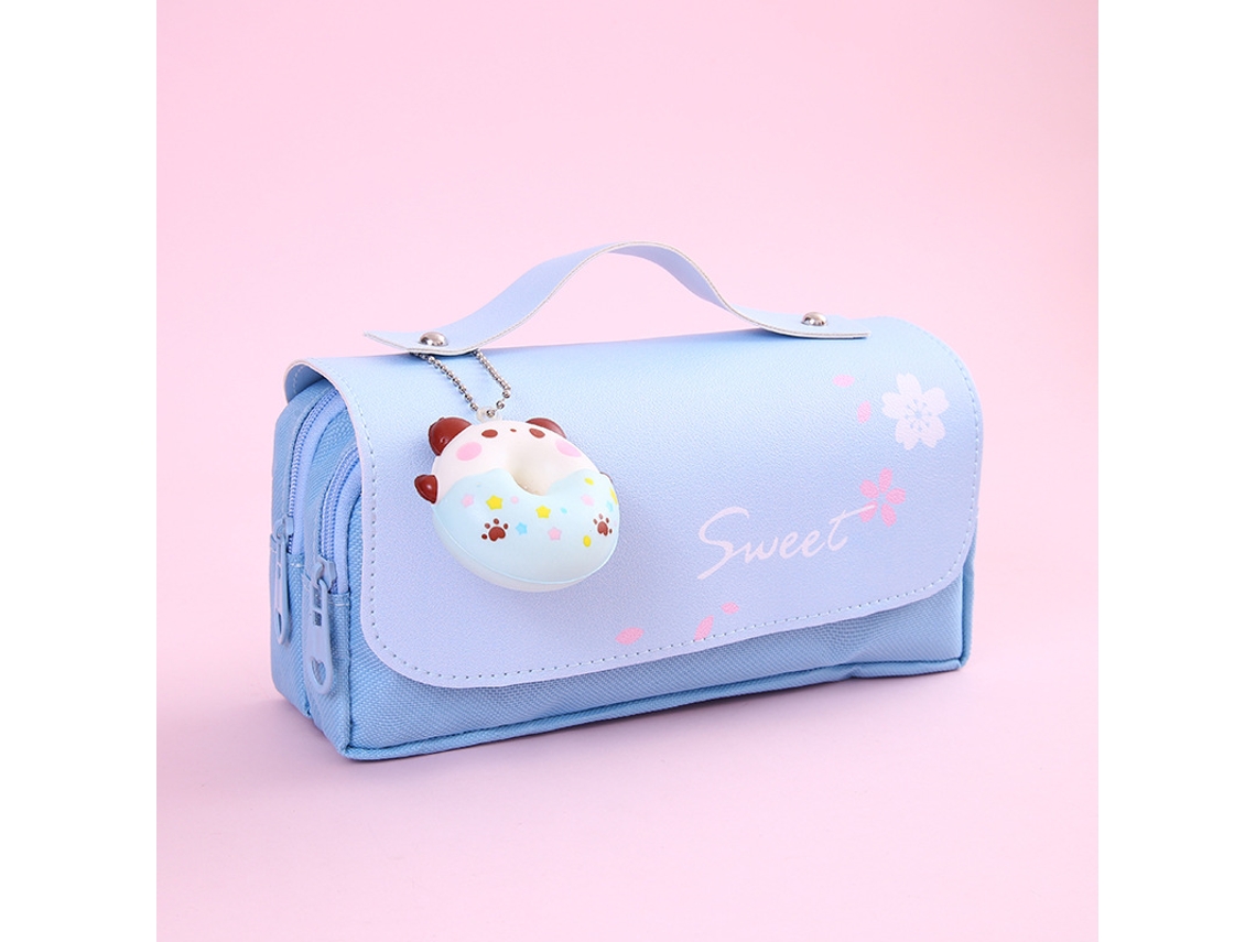 Estuche grande y bonito para lápices, portalápices creativo de estilo coreano, útiles escolares para niñas MDUG (Estilo Azul 3)