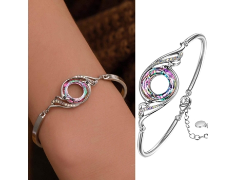 Pulseras Con Degradado De Pavo Real De Cristal Colorido Creativo, Regalo De Joyería Para Mujer, Brazalete Bohemio Delicado Para Mamá ZMDECQNA