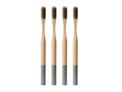 4 piezas de cepillos de dientes de madera DIGITALLAB para uso en viajes en el hogar