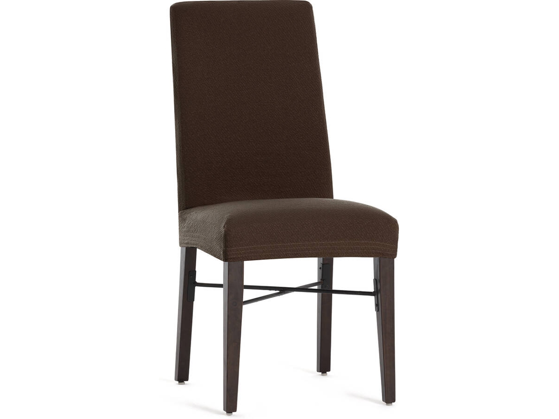 Funda de Silla EYSA Premium Bronx Pack de 2 Fundas Tejido Multielástico (50 x 50 x 55 cm - Poliéster - Marrón)