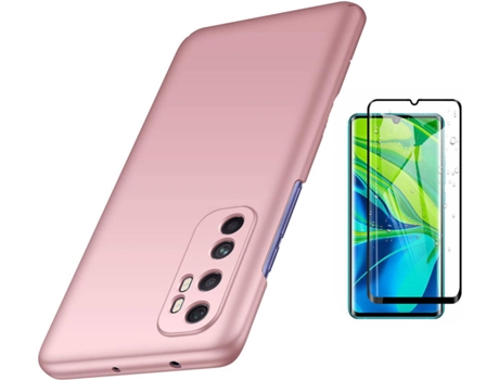 Kit Carcasa y Protector Xiaomi Mi Note 10 Lite Flexguard Turtleshell Rosa