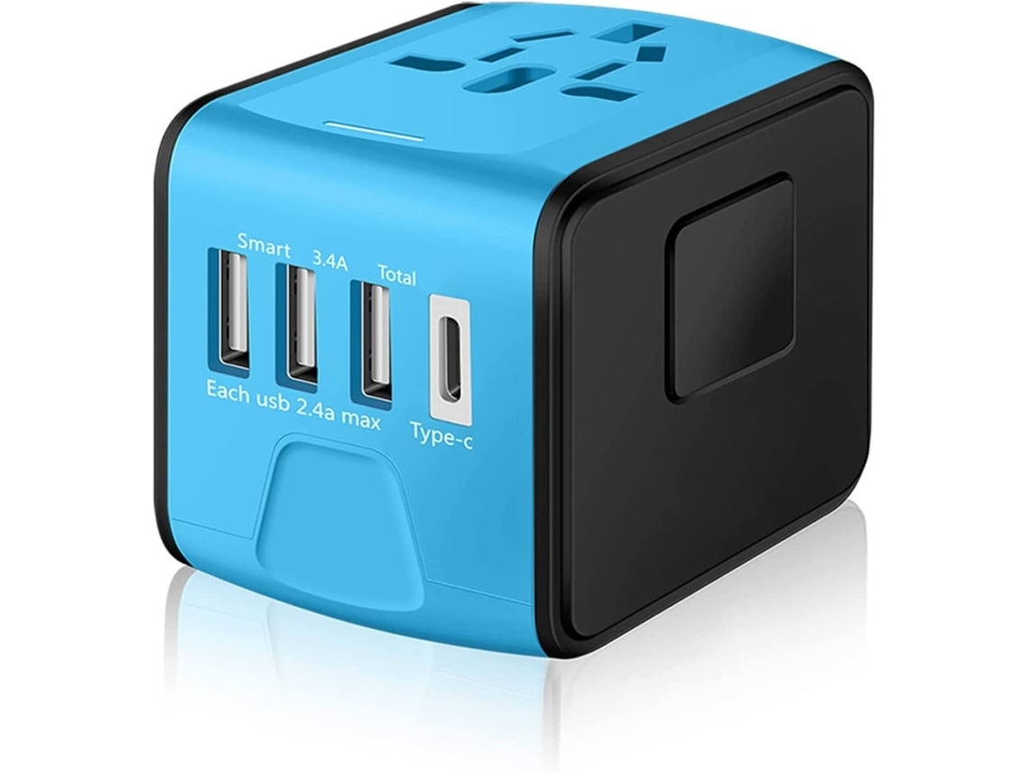 Adaptador De Viaje, Convertidor De Enchufe Internacional Universal