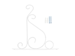 Soporte De Pared De Hierro Para Colgar Plantas, Gancho Floral, Decoración De Jardín, 25x21cm, Blanco