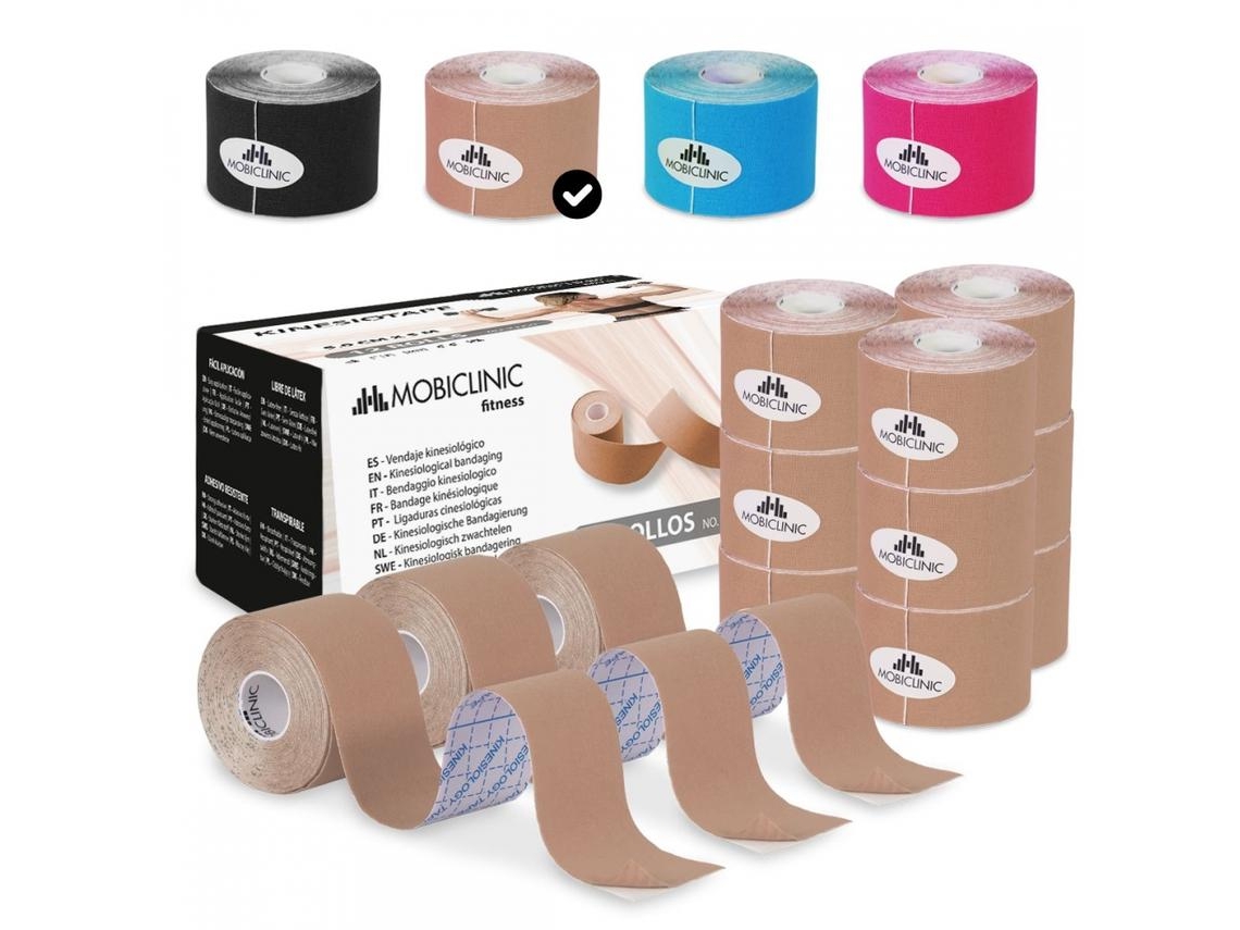 Kinesiotape Vendaje neuromuscular 5cm x 5m 12 unidades Mobitape MOBICLINIC