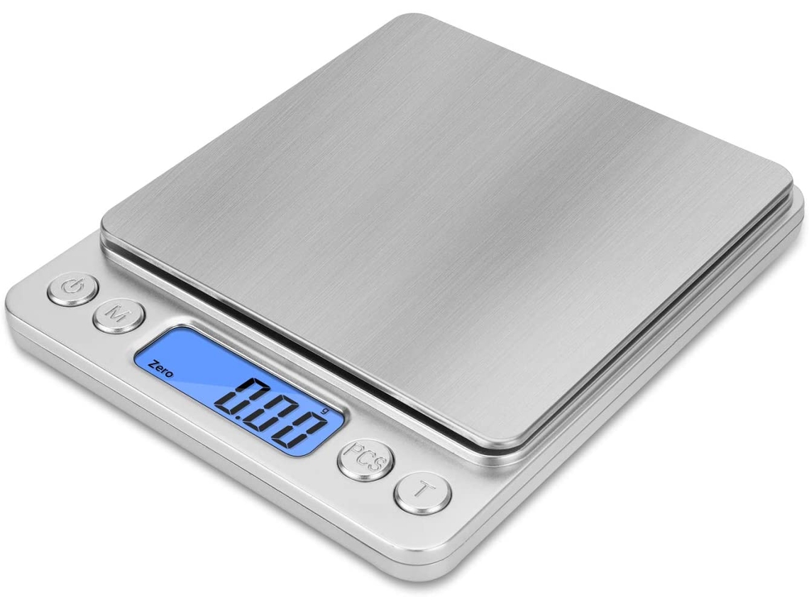 Minibáscula digital de bolsillo para cocina con pantalla LCD para pesar productos de cocina, repostería, joyas y paquetes.