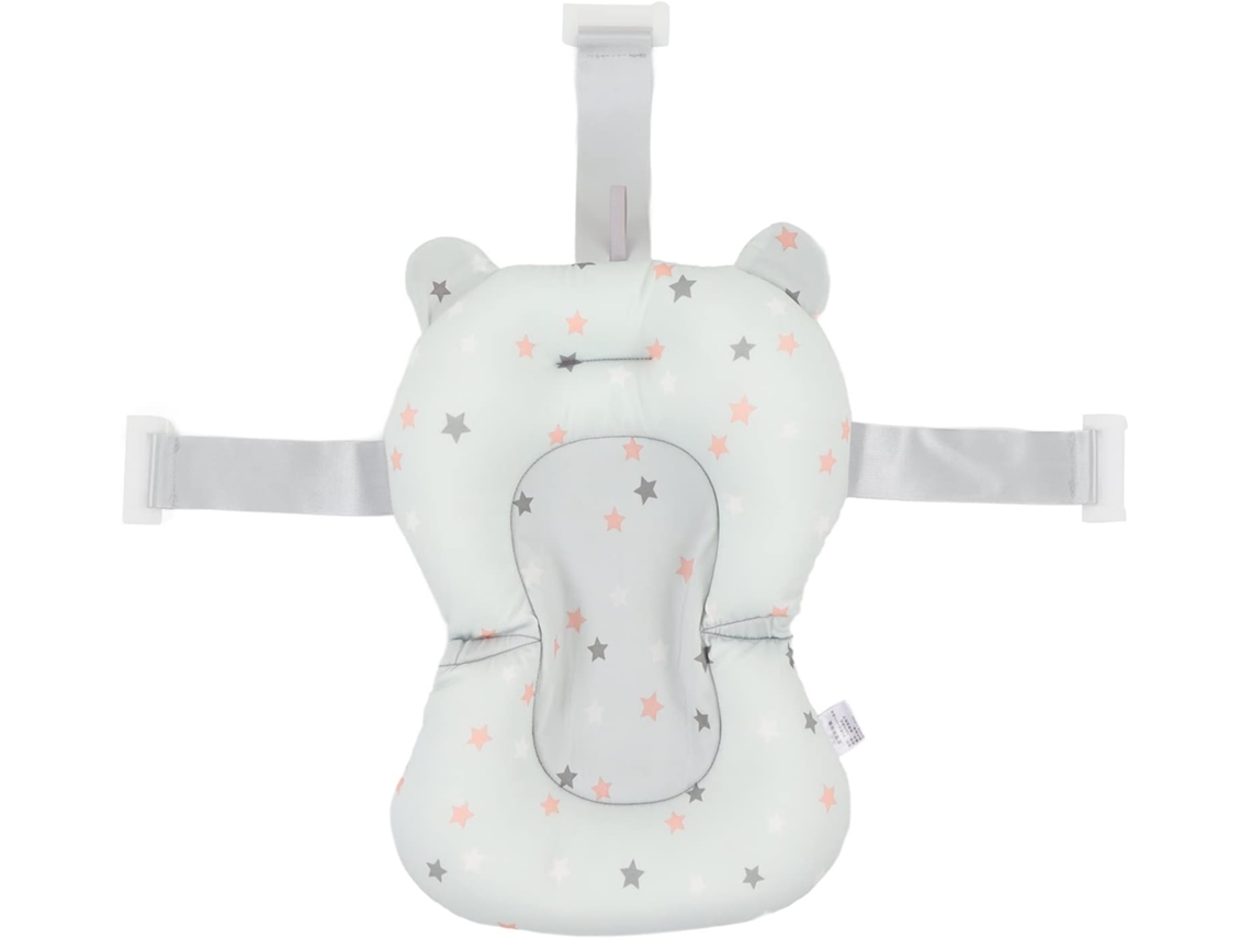 Cojín De Baño Flotante Ajustable, Plegable Y Seguro Para Recién Nacidos (estrellas Azul Claro)