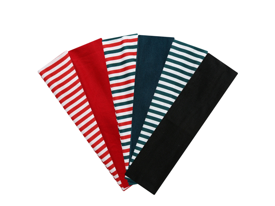 Kit de 6 cintas elásticas para la cabeza para deportes, absorben el sudor, sujetan el cabello y evitan que se resbalen, para gimnasio, correr y entrenar - Yuysan