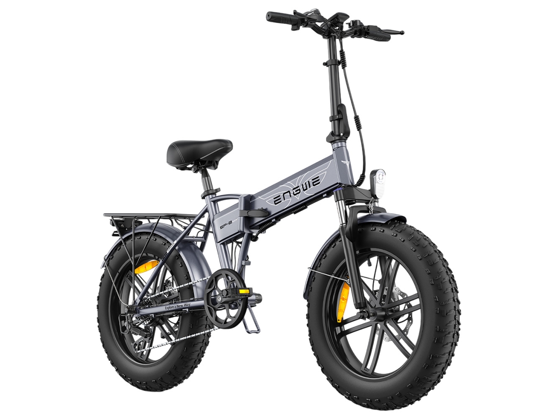 Bicicleta eléctrica plegable Engwe EP-2 Boost de 250 W, batería de 48 V y 13 Ah, autonomía de hasta 120 km, neumáticos anchos de 20 x 4,0 pulgadas, frenos de disco de 180 mm, sensor de par.