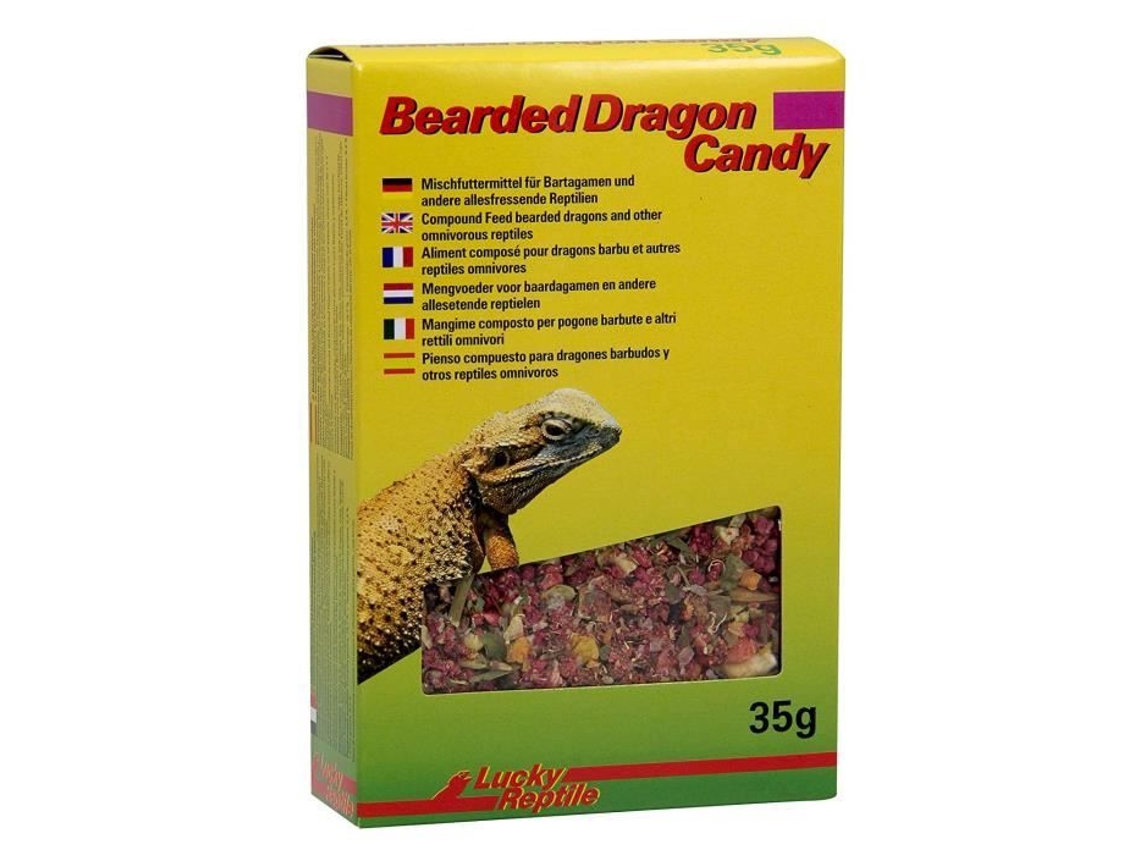 Golosinas Para Reptiles Lucky Reptile Pogona Candy 35 G Seco O Humedecido Frutos Rojos
