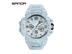 Reloj Electrónico De Moda (azul Niebla mujer) Con Acabado Luminoso, Resistente Al Agua, A Prueba De Golpes Y Con Alarma.