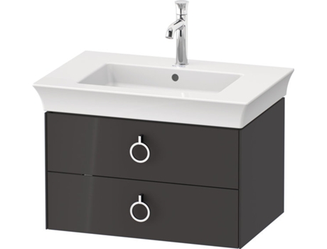 DURAVIT Tulip blanco, mueble de baño colgado en la pared, ancho 684 x fondo 458mm, con 2 cajones, con tirador, WT43510