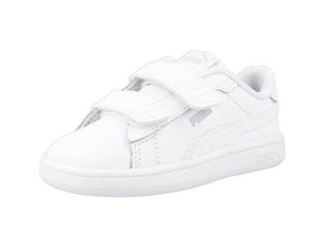 Zapatillas de Niños PUMA Smash Piel Blanco (22)
