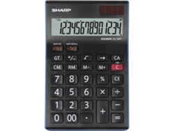 Calculadora Básica SHARP EL-145T Negro (14 dígitos)