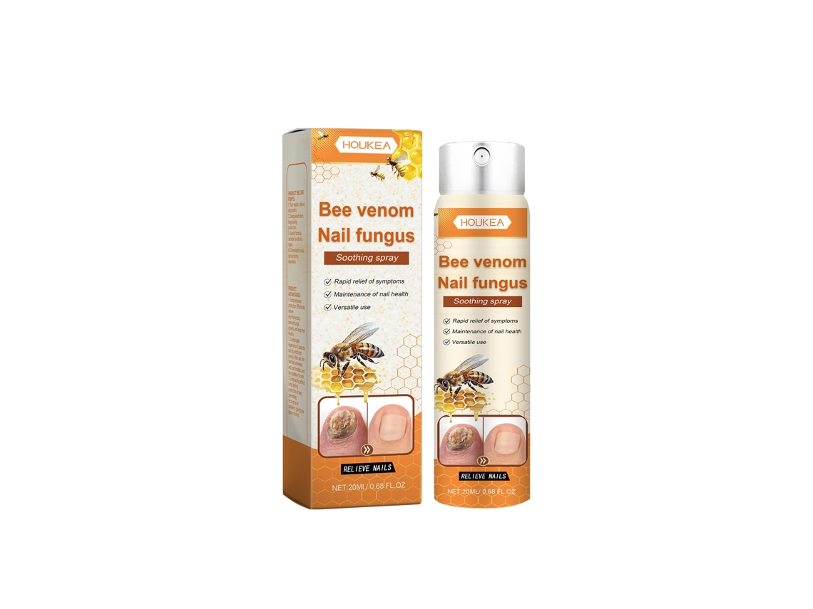 Spray De Cuidado Para Uñas De Pie Con Veneno De Abeja Houkea - Limpieza, Hidratación Y Clareamiento