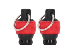 2 soportes para brocas con tornillo y sistema de liberación rápida, resistentes al desgaste, llavero para herramientas de 1/4 de pulgada de diámetro, color rojo.