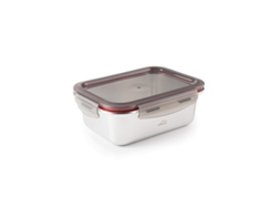 Recipiente rectangular Ecoinox 0,5L en acero inoxidable, apto para microondas, Lacor