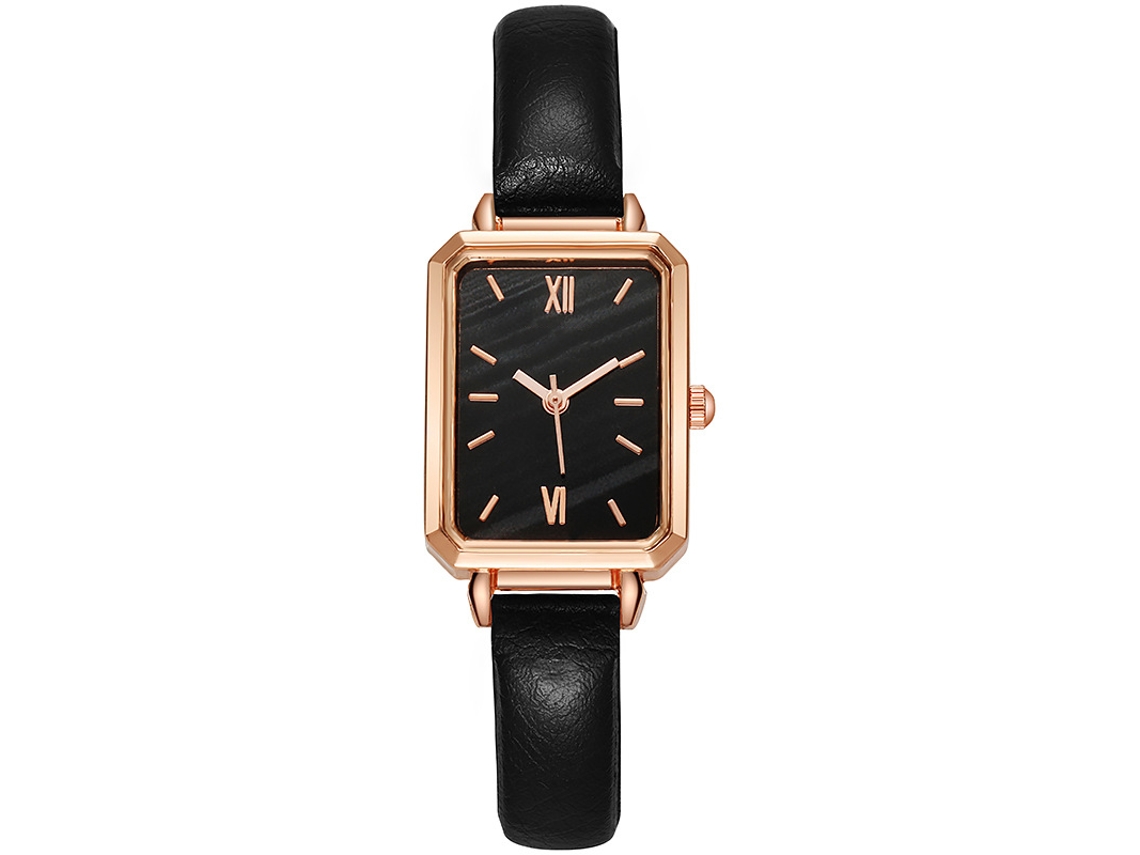 Reloj Vintage Rectangular De Acero Inoxidable Para Mujer
