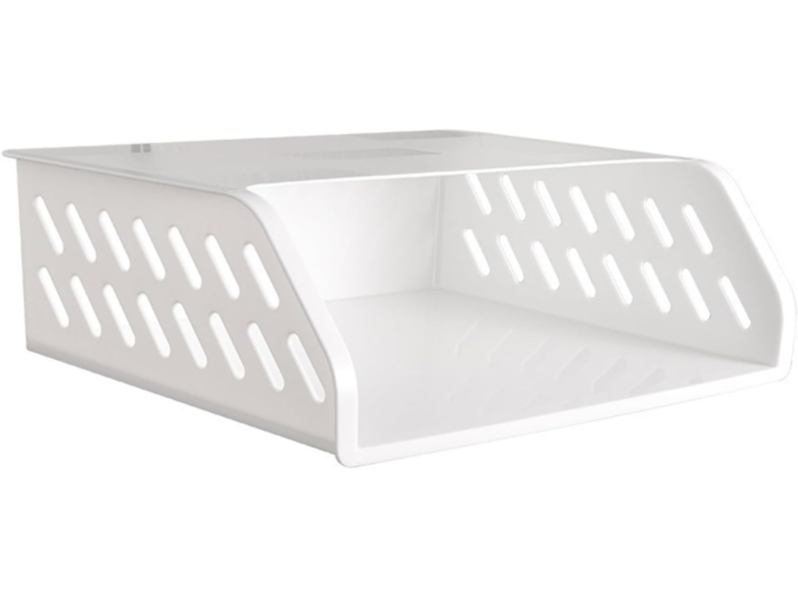 Pieza De Estante De Almacenamiento Multifuncional De Plástico Blanco Montado En La Pared Para Cocina Y